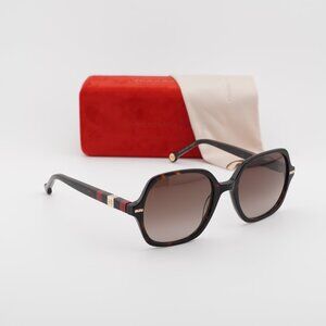 Carolina Herrera HER 0106/S 0O63 HA Square Sunglasses - Havana/Brown